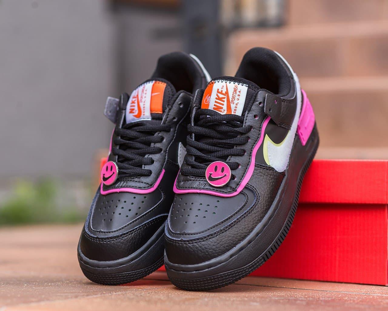 

Женские кроссовки Nike Air Force 1 Shadow Removable Patches Black / Найк Аир Форс 1 Шадоу Черные 39, Черный