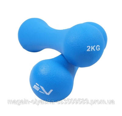 

Гантели виниловые SportVida 2 по 2 кг SV-HK0031 SKL41-227173, Синий