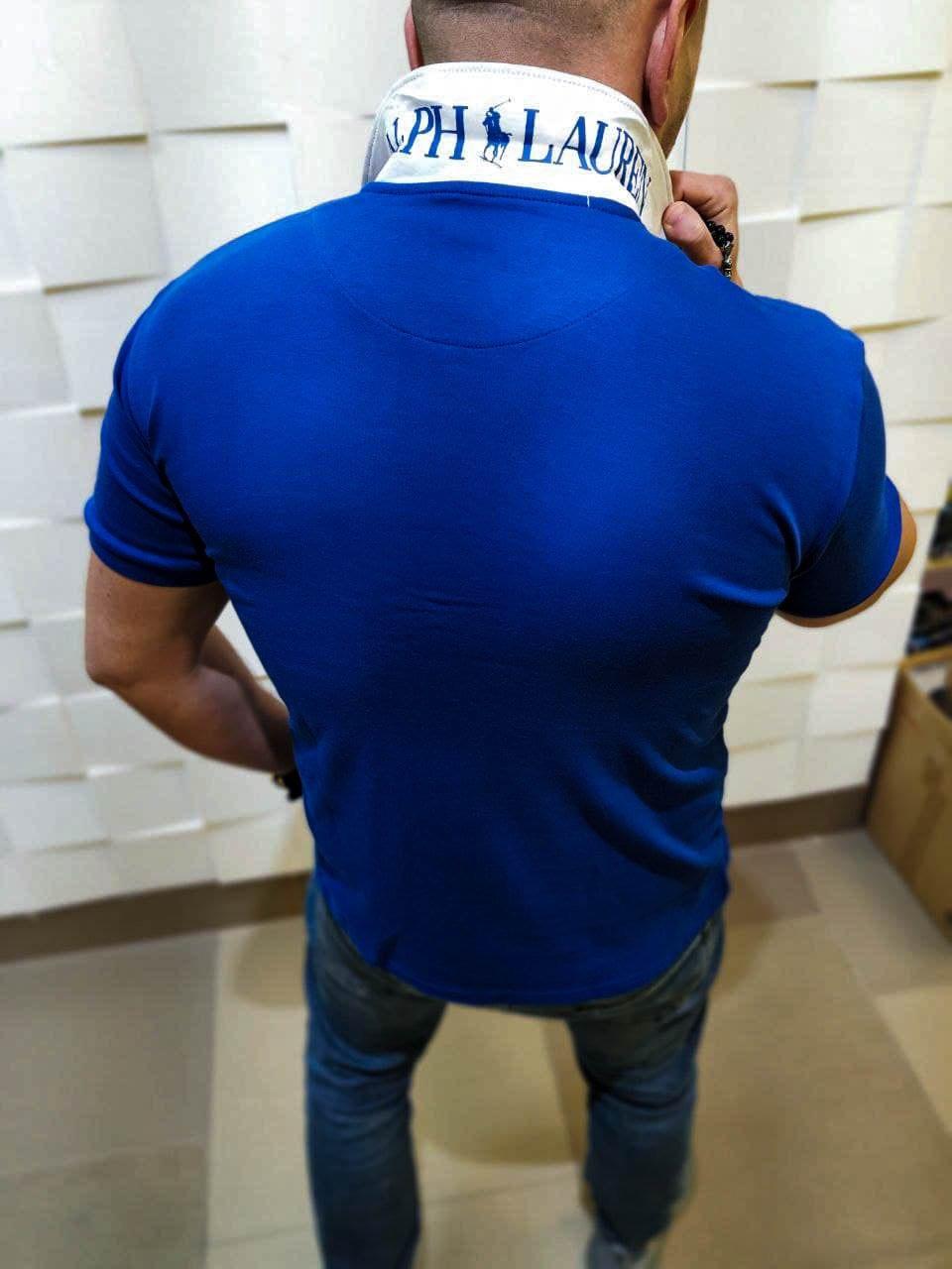 

Мужская Футболка Синяя Polo / Поло L