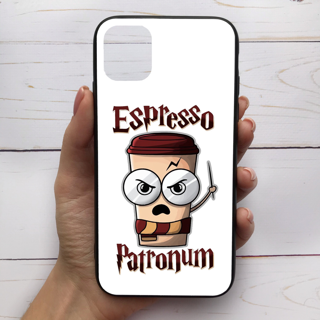 

̂ Чехол-накладка силиконовый для Apple iPhone 11 с рисунком принтом Espresso Patronum M-286542, Разные цвета