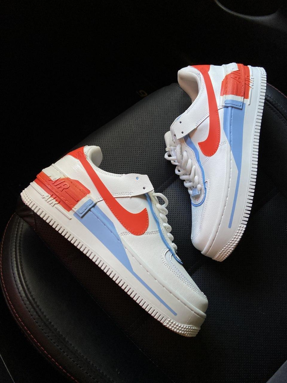 

Женские кроссовки Nike Air Force 1 Shadow White Orange / Найк Аир Форс Шадоу 1 Белые 38, Белый