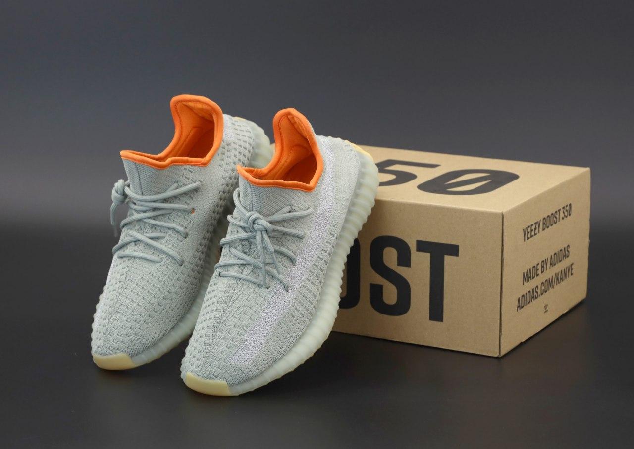 

Мужские кроссовки Adidas Yeezy Boost 350 V2 Grey Orange / Адидас Изи Буст 350 в2 Серые Оранжевые 44, Серый