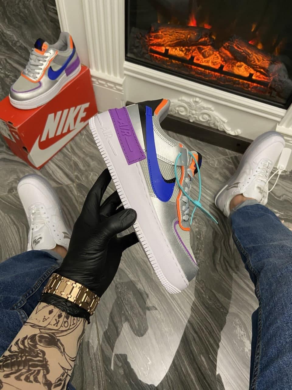 

Женские кроссовки Nike Air Force 1 Shadow Metallic Silver / Найк Аир Форс Шадоу 1 Металик Серые 39, Серый