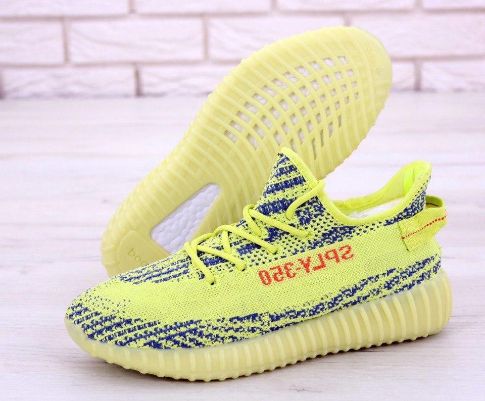 

Мужские кроссовки Adidas Yeezy Boost Sply-350 Grey Yellow / Адидас Изи Буст 350 Серые Желтые Мужской, 45,, Желтый