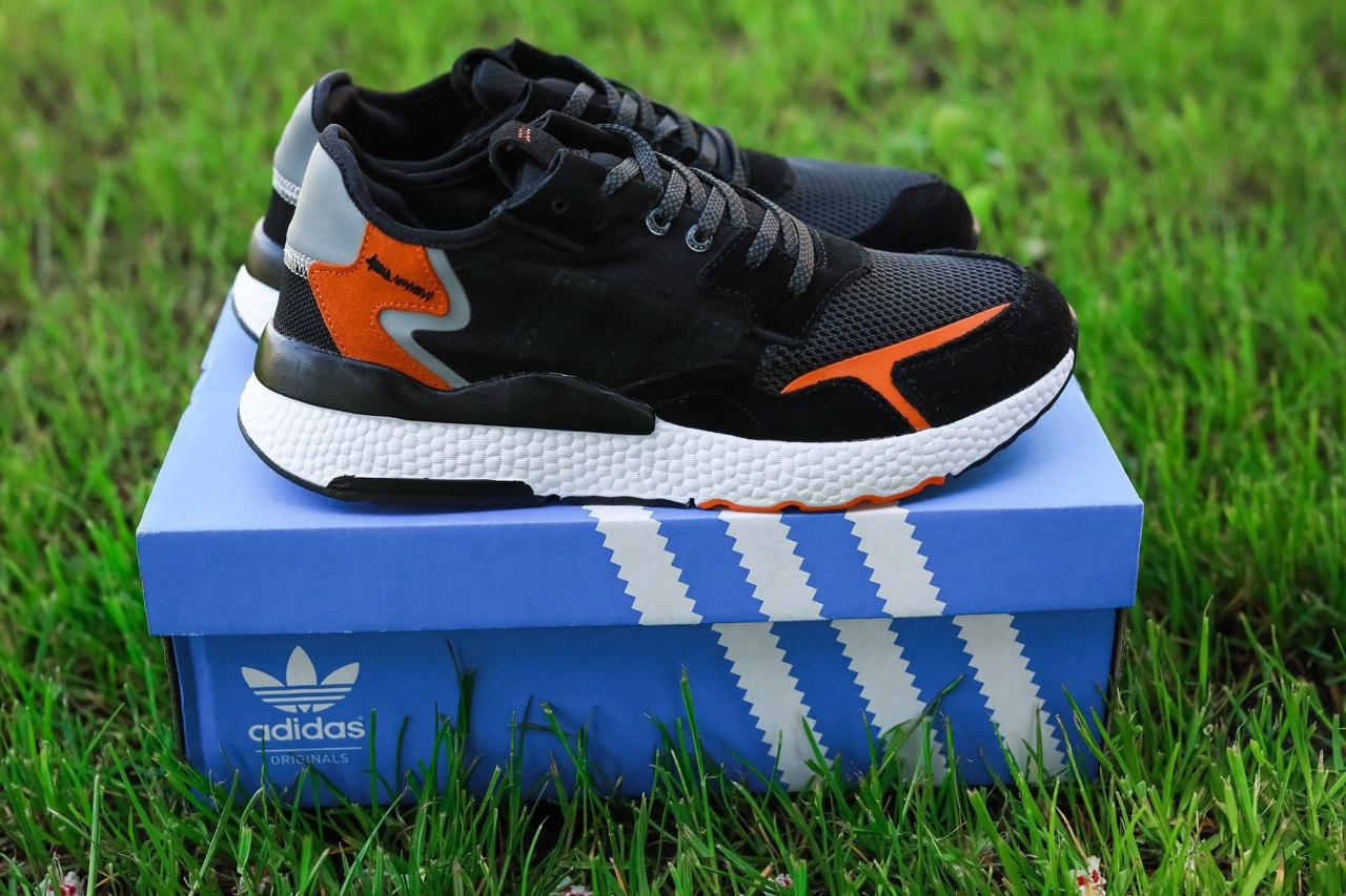 

Мужские кроссовки Adidas Nite Jogger Black Orange / Адидас Найт Джогер Черные Оранжевые