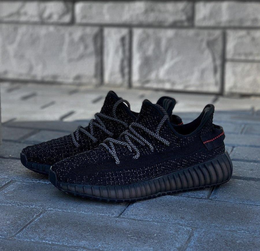 

Мужские кроссовки Adidas Yeezy Boost 350 V2 Hyperspace Black / Адидас Изи Буст 350 В2 Черные 43, Черный