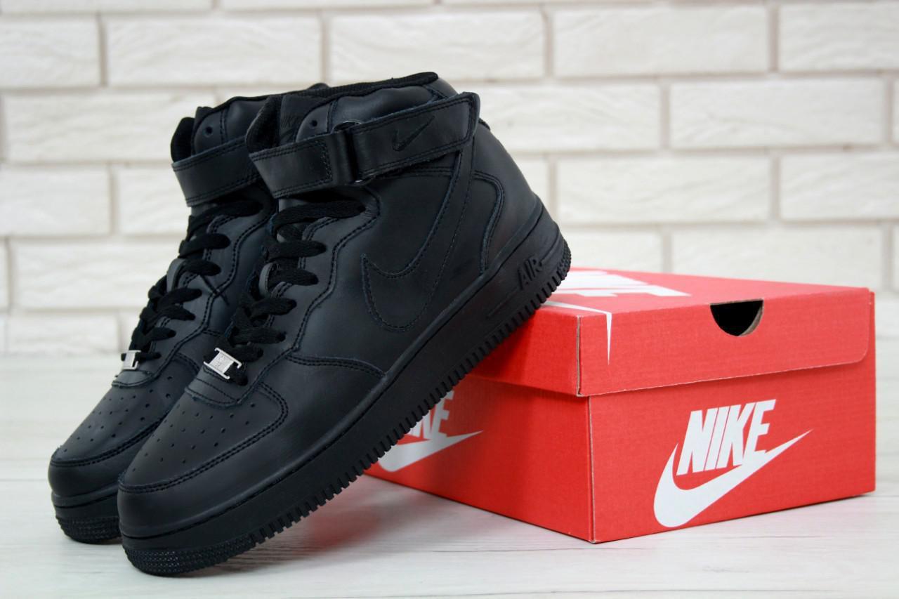 

Мужские кроссовки NIKE Air Force 1 Black / Найк Аир Форс 1 Красные 42, Черный