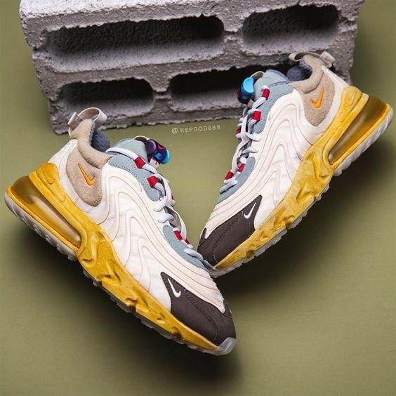 

Мужские кроссовки Nike Air Max 270 Travis Scott Cactus Trails / Найк Аир Макс 270 Трэвис Скотт Кактус Треилс, Бежевый