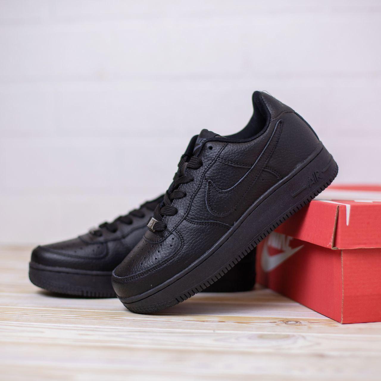 

Мужские кроссовки Nike Air Force 1 Black / Найк Аир Форс 1 Черные 45, Черный