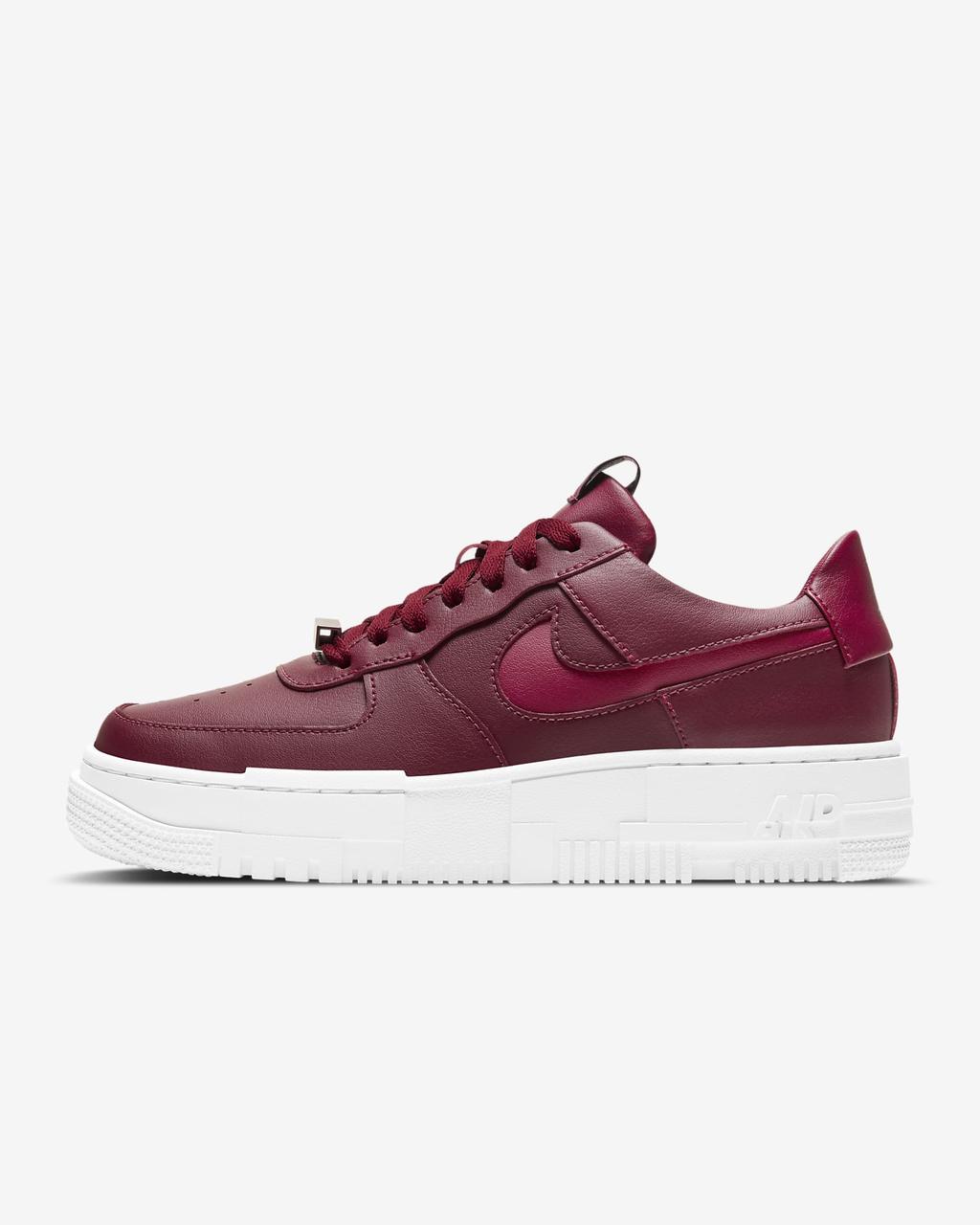 

Кроссовки Nike W Air Force 1 Pixel Red CK6649-600, Бордовый