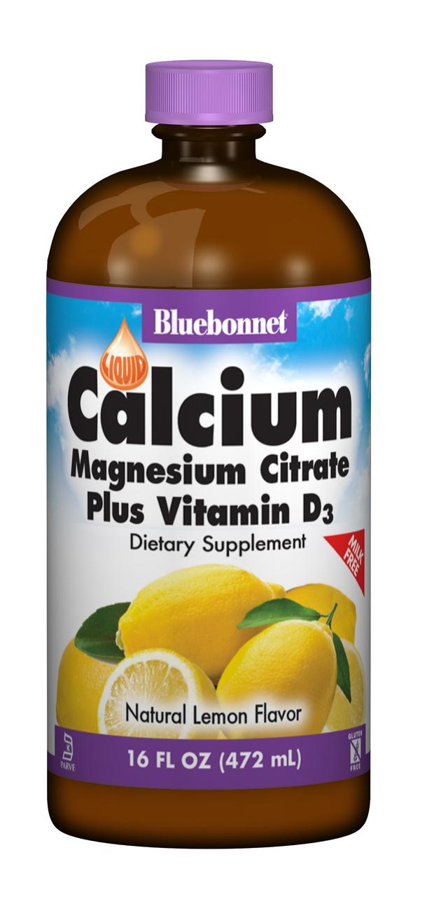 

Жидкий кальций цитрат магния + D3 Calcium Magnesium Citrate +D3 Bluebonnet Nutrition лимон 472 мл