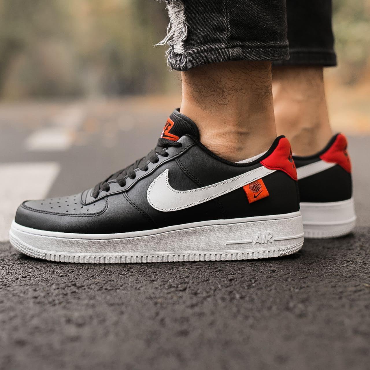 

Мужские кроссовки Nike Air Force World Black White / Найк Аир Форс Черный Белый 45