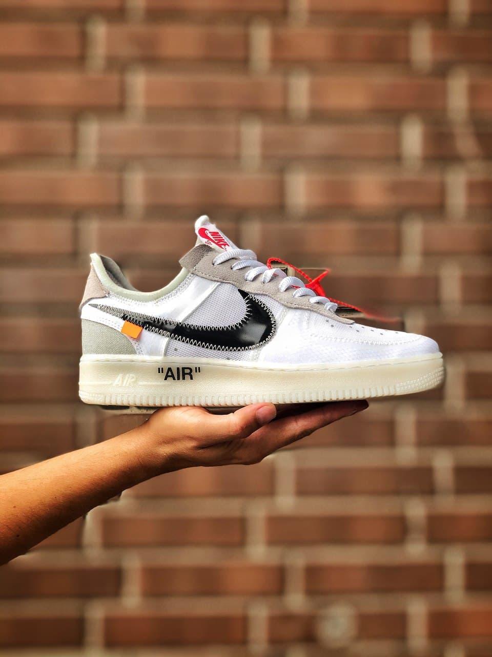 

Мужские кроссовки Nike Air Force 1 Off-White White / Найк Аир Форс 1 Оф-Вайт Белые 42, Белый