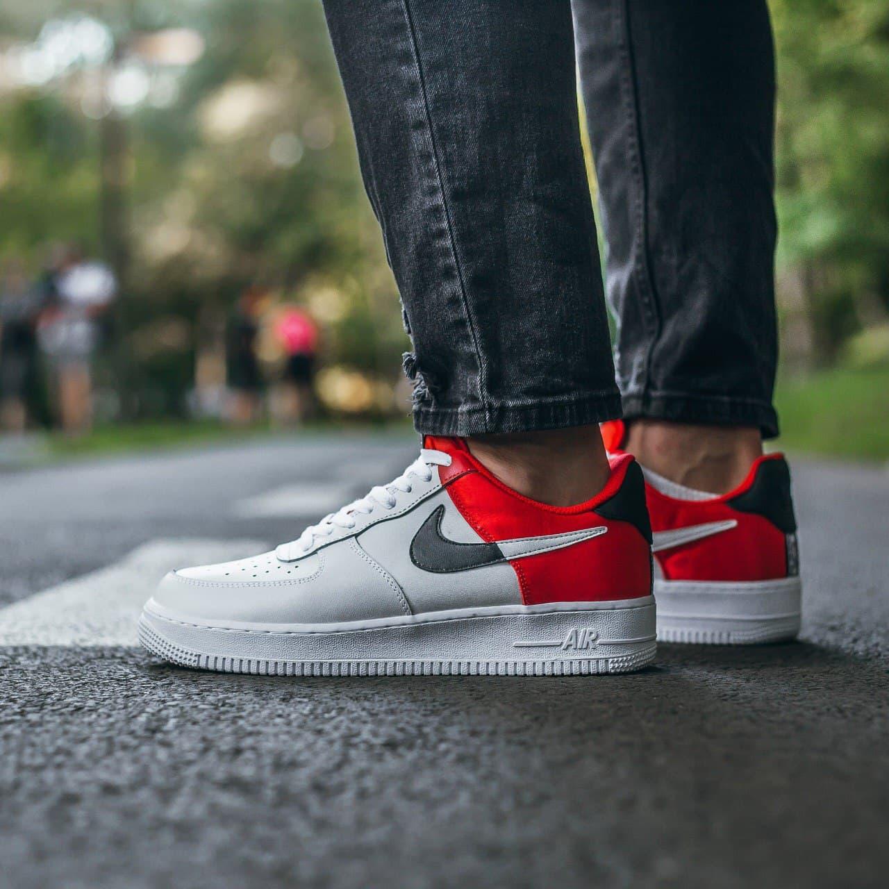 

Мужские кроссовки Nike Air Force 1 x NBA White Red / Найк Аир Форс Белый Красный 44