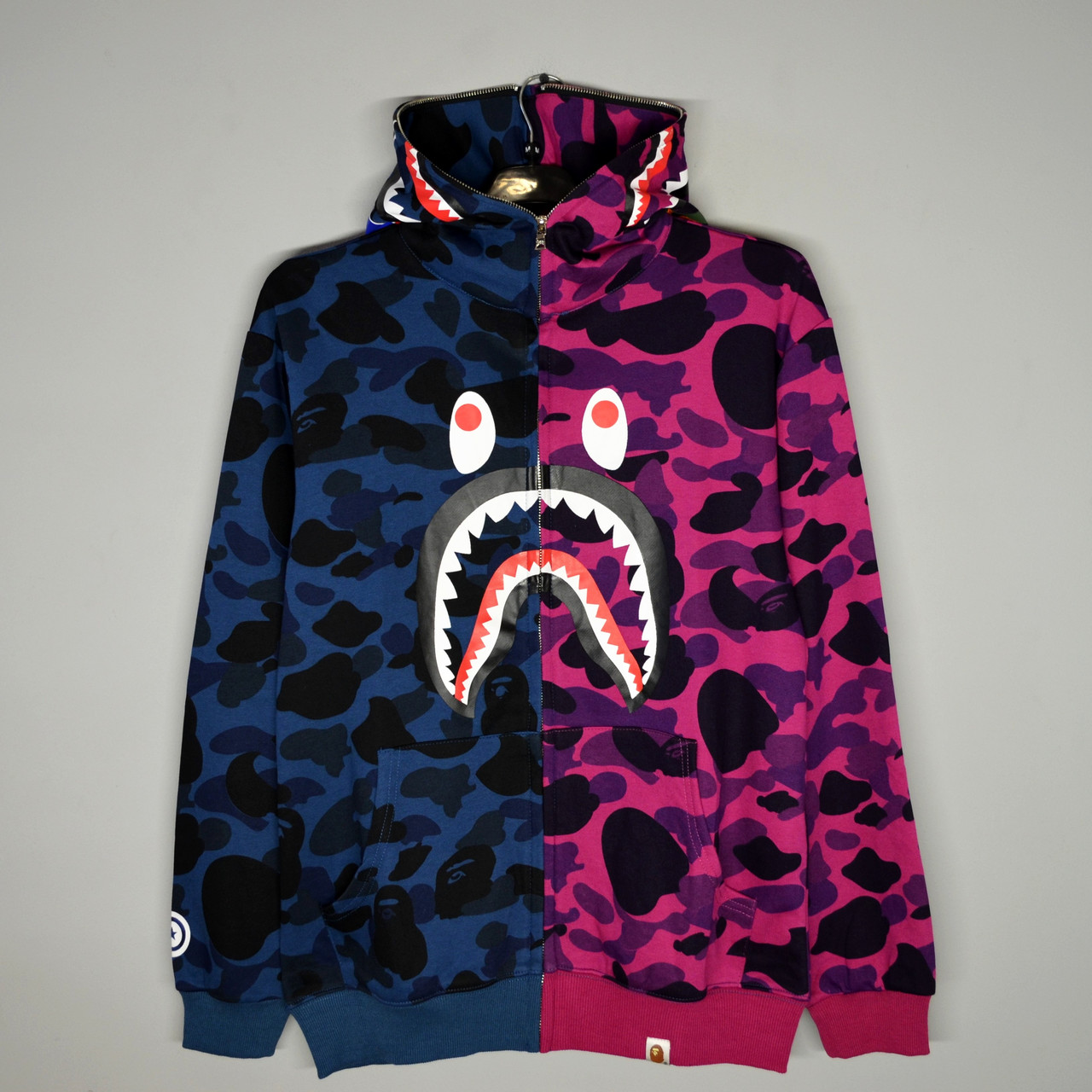 

Худи Bape Shark FULL ZIP PURP/PINK / Бейп Шарк Фулл Зип Парк/Пинк L, Розовый