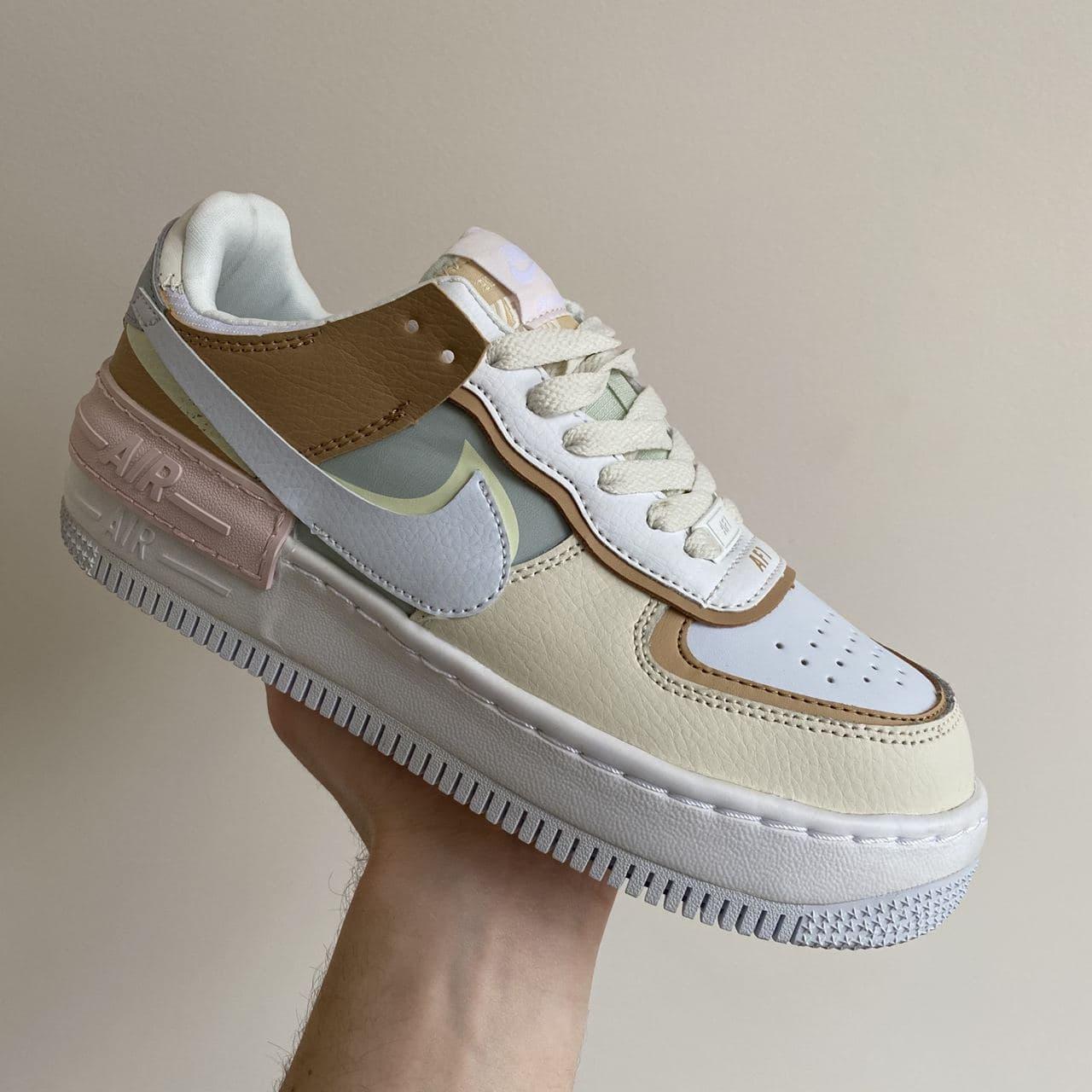 

Женские кроссовки Nike Air Force 1 Shadow Spruse Aura Cream / Найк Аир Форс 1 Шадоу Аура Кремовые, Кремовый