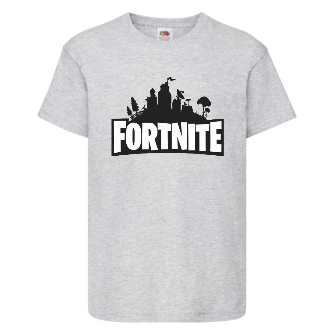 

Футболка детская Фортнайт (Fortnite LOGO) серая (FT-02