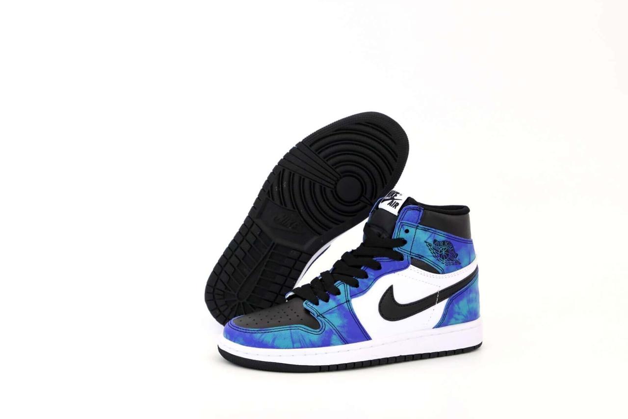 

Баскетбольные кроссовки черно-синего цвета Nike Air Jordan Retro 1 Mid Black Blue (Найк Аир Джордан 36-45) 36, Синий