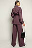 Женские деловые широкие брюки с высокой посадкой и стрелками (Джоан ri), фото 6