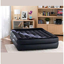 Надувная кровать Intex 64124-3, 152 х 203 х 42, встроенный электронасос, наматрасник, подушки. Двухспальная,, фото 3