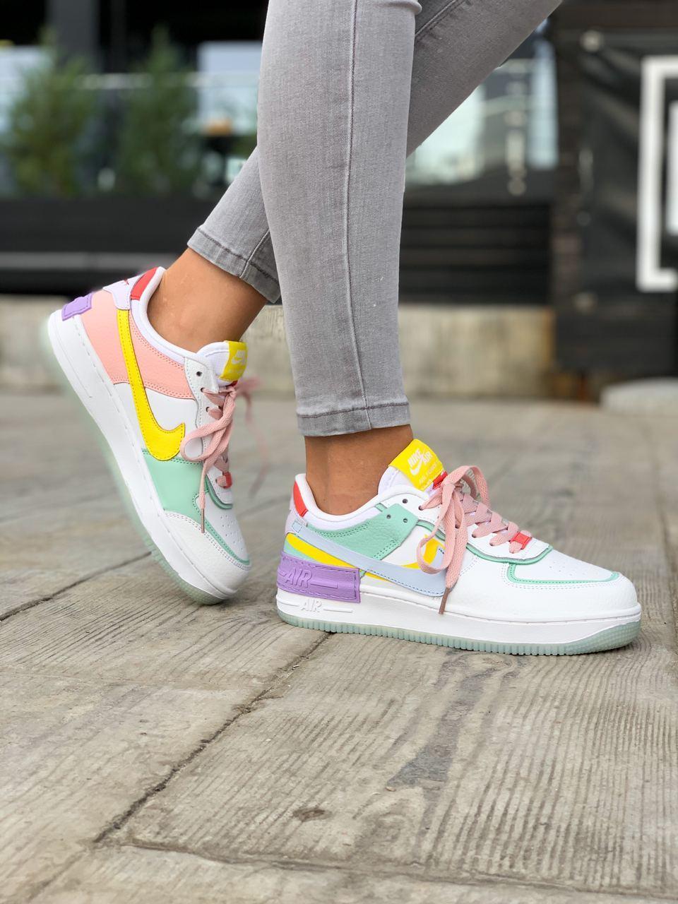 

Женские кроссовки Nike Air Force 1 Shadow Bright Colours / Найк Аир Форс Шадоу 1 Разноцветные 38, Белый