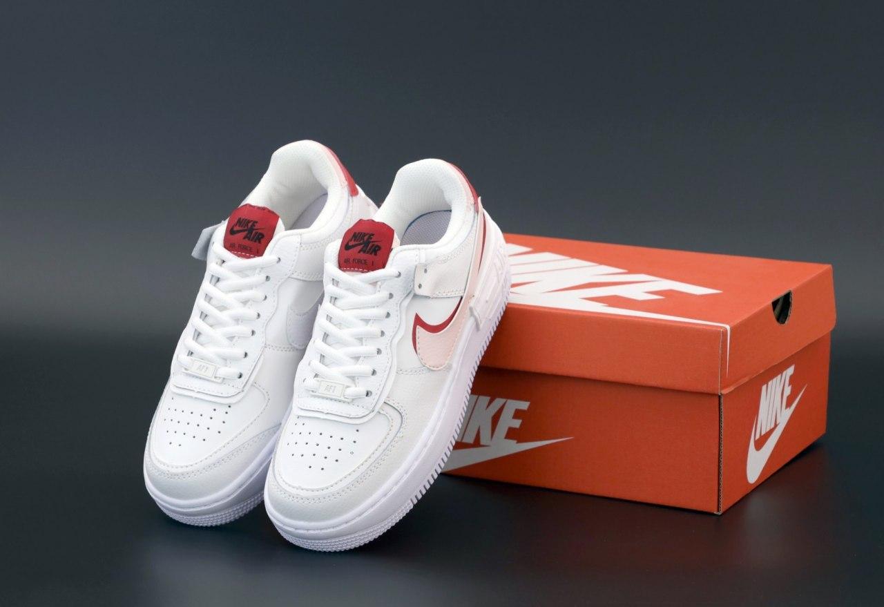 

Женские кроссовки Nike Air Force 1 Shadow White / Найк Аир Форс Шадоу 1 Белые, Белый