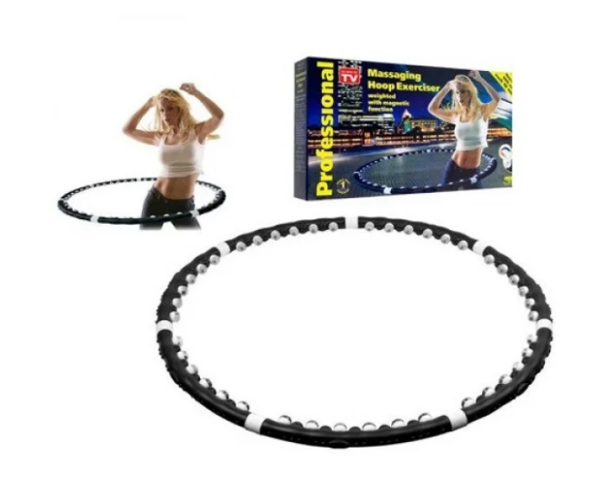 

Массажный магнитный складной хулахуп обруч с магнитами для талии MASSAGING HOOP PROFESSIONAL BRADEX