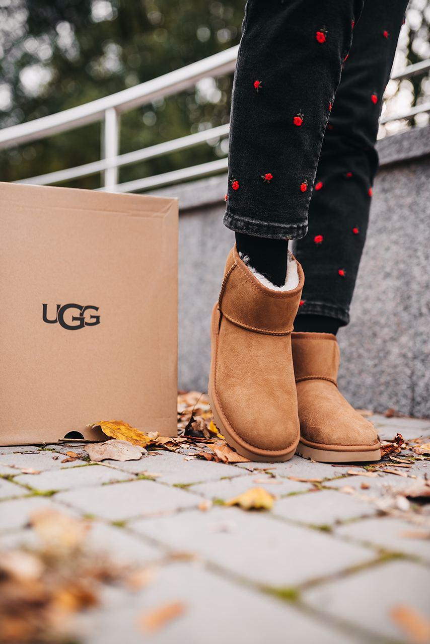 

Женские зимние сапоги UGG Classic Mini Brown / Угги Классик Коричневые