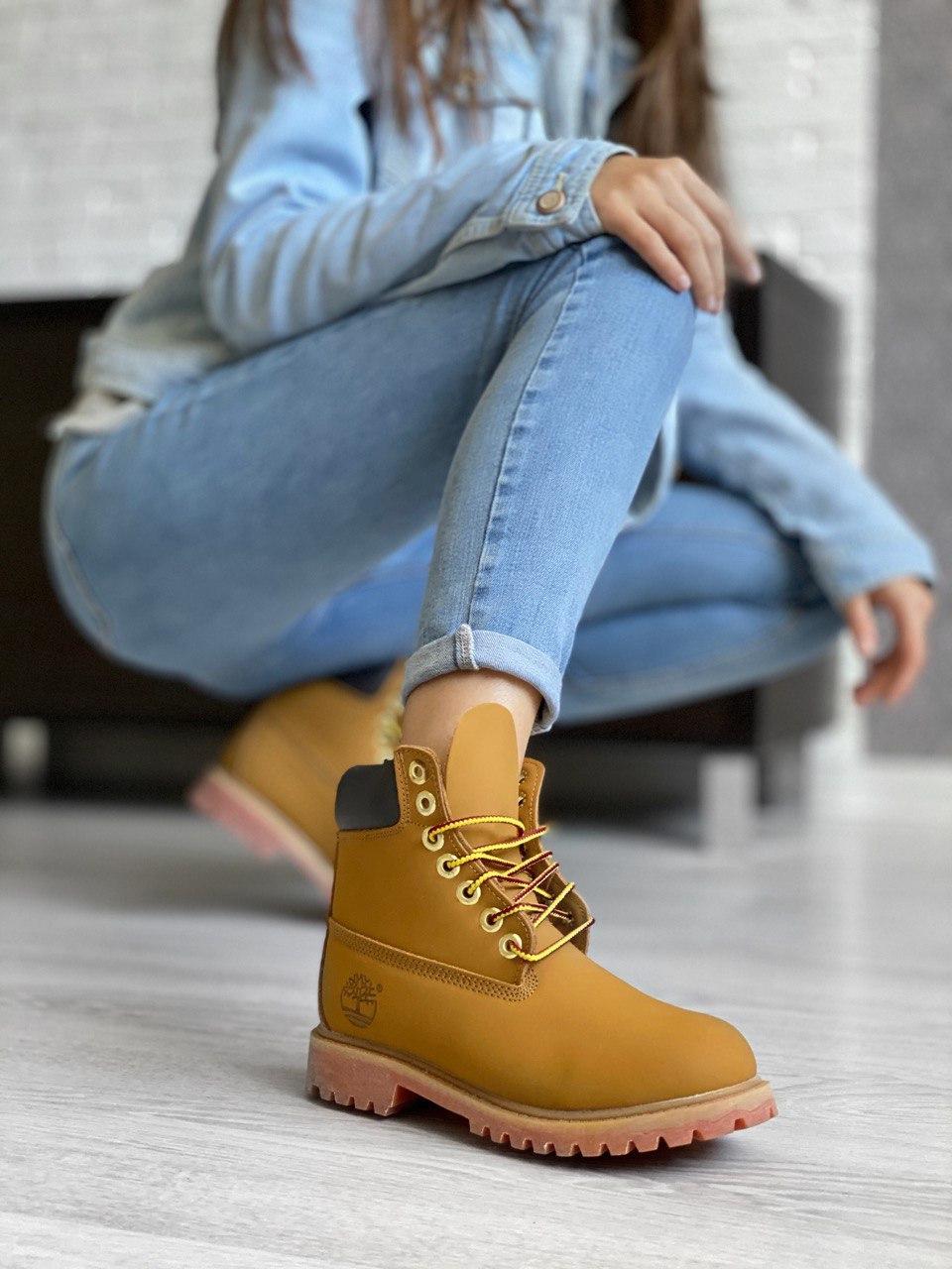 

Женские ботинки Timberland Sand / Тимберленд Песочные Мех 38, Песочный