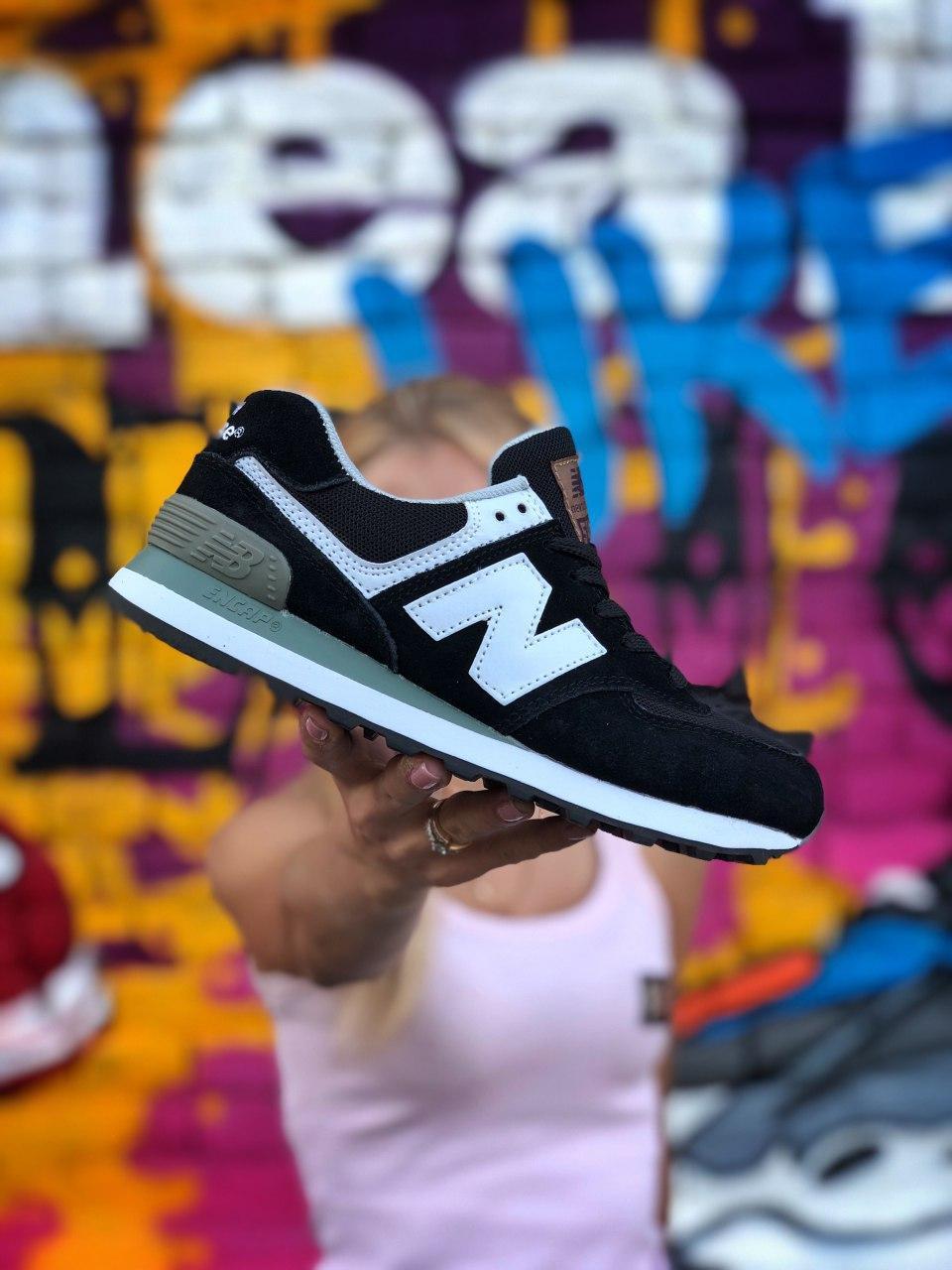 

Женские кроссовки New Balance 574 Black / Нью Беланс 574 Черные 40, Черный