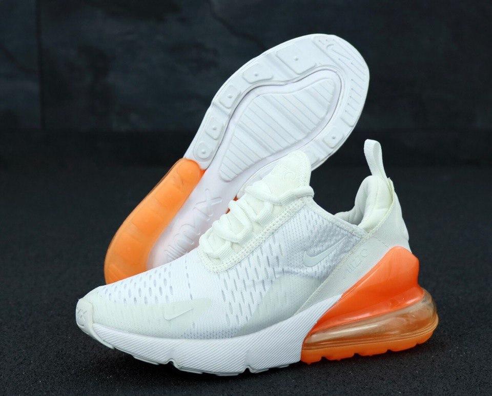 

Женские кроссовки Nike Air Max 270 White Orange / Найк Аир Макс 270 Белые Оранжевые 37, Белый