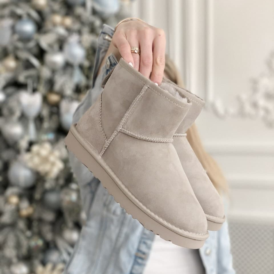 

Женские зимние сапоги UGG Classic Mini Light Gray / Угги Классик Мини Светлые Серые 39