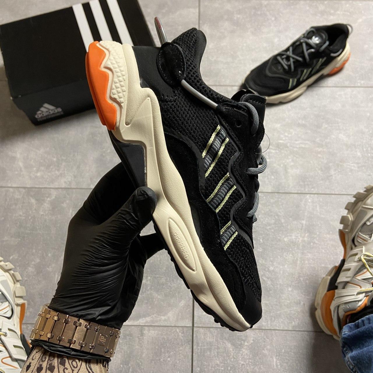 

Мужские кроссовки Adidas Ozweego Black Beige / Адидас Озвиго Черные Бежевые, Черный