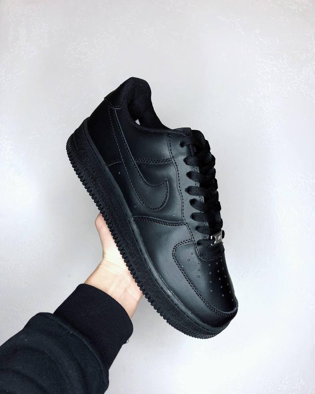 

Мужские кроссовки Nike Air Force 1 classic Black / Найк Аир Форс 1 Черные, Черный