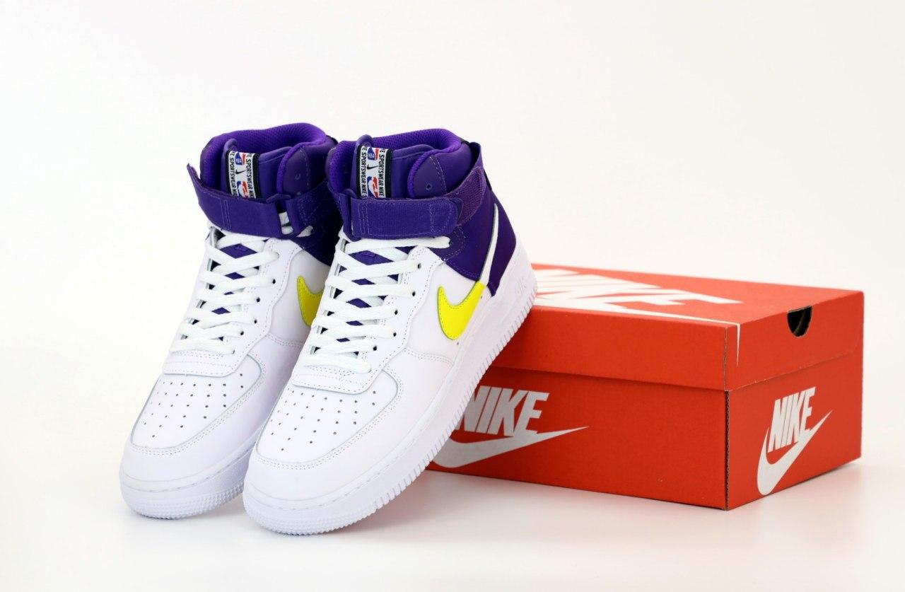 

Мужские кроссовки NIKE Air Force 1 Mid LV 8 White Violet / Найк Аир Форс 1 Мид ЛВ 8 Белые Фиолетовые 42, Фиолетовый