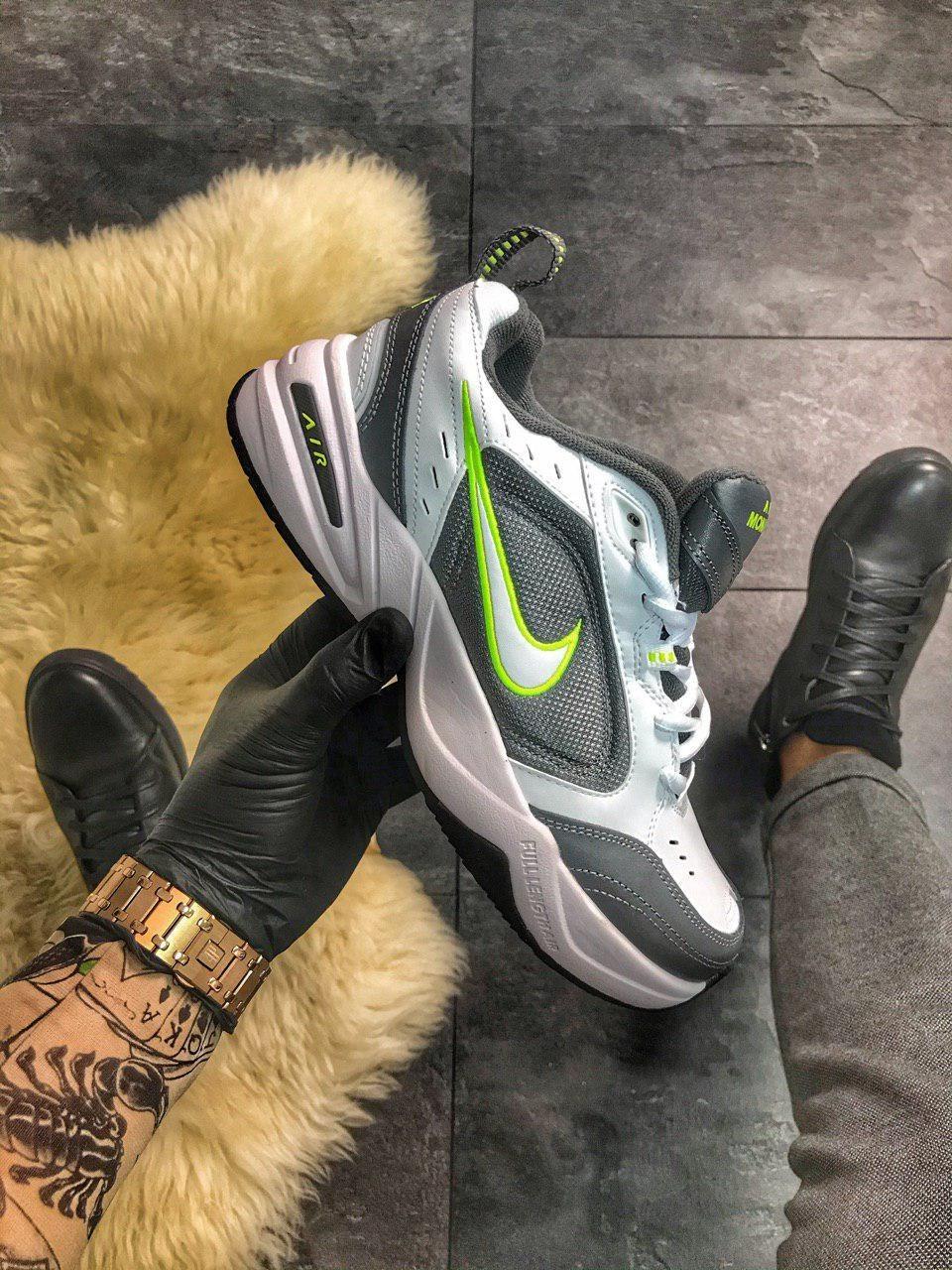 

Мужские кроссовки Nike Air Monarch Gray Green / Найк Аир Монарх Серые Зеленые 45, Серый
