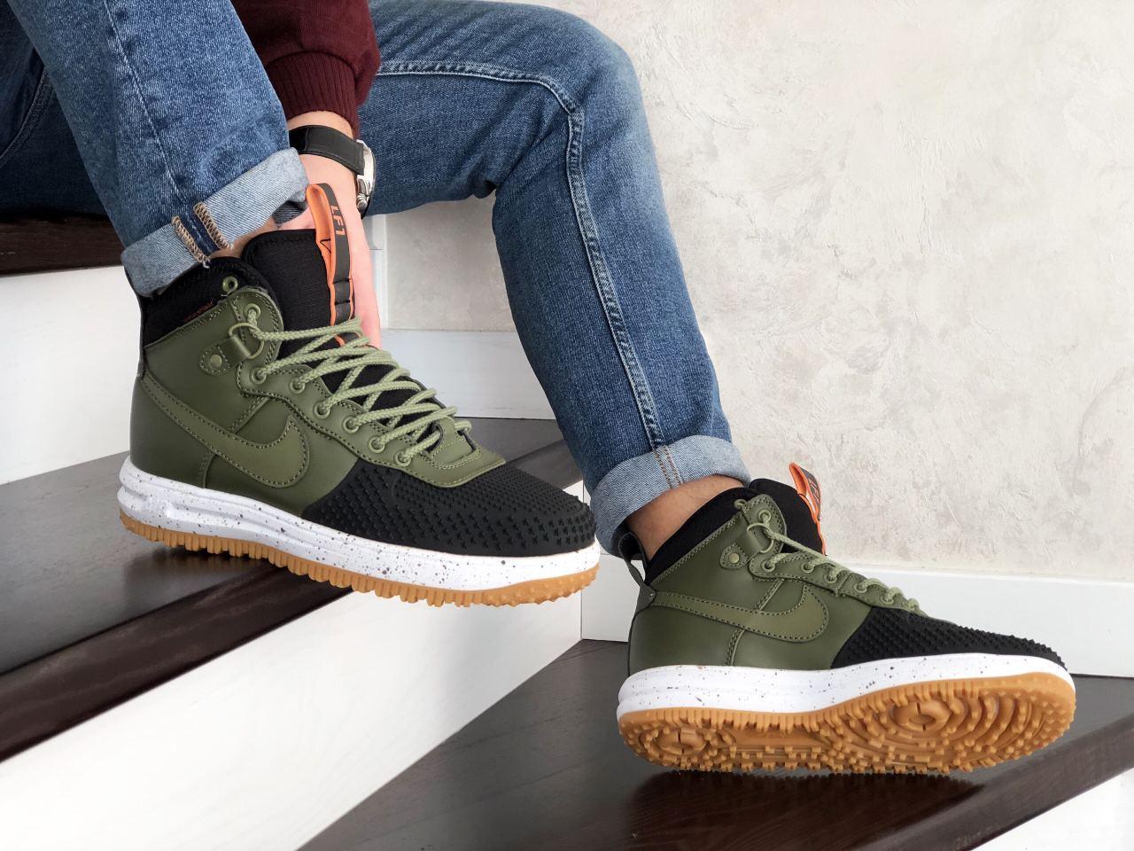 

Мужские кроссовки Nike LUNAR FORCE 1 DUCKBOOT 17 Khaki / Найк Лунар Форс 1 Дакбут 17 Хаки 46