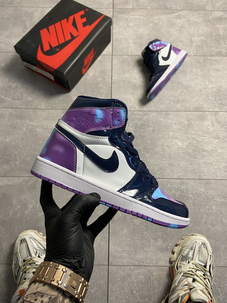 

Кроссовки Nike Air Jordan 1 Purple White 40, Разноцвет