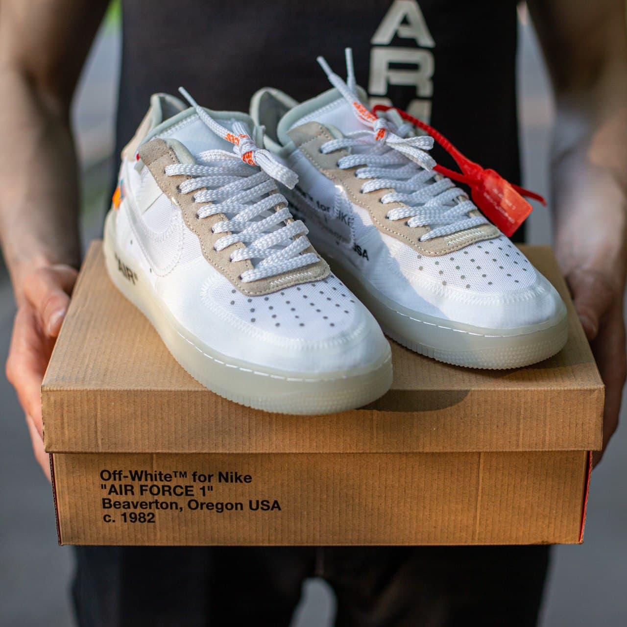 

Женские кроссовки Nike Air Force 1 Off-White White / Найк Аир Форс 1 Оф-Вайт Белые 41, Белый