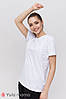 Базовая трикотажная футболка для беременных и кормящих ТМ Юла Мама MEGAN NR-21.013 белый, фото 2