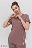 Базова трикотажна футболка для вагітних та годування ТМ Юла Мама MEGAN NR-21.011 капучіно, фото 3