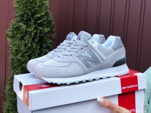 

Модные замшевые кроссовки New Balance 574 (три цвета) 37, Серый