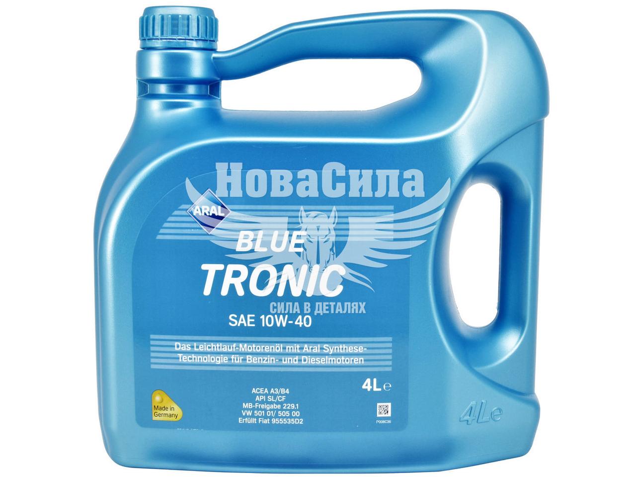 

Моторное масло бензин, дизель 10W-40 (Aral) BlueTronic 4л. AR-20484