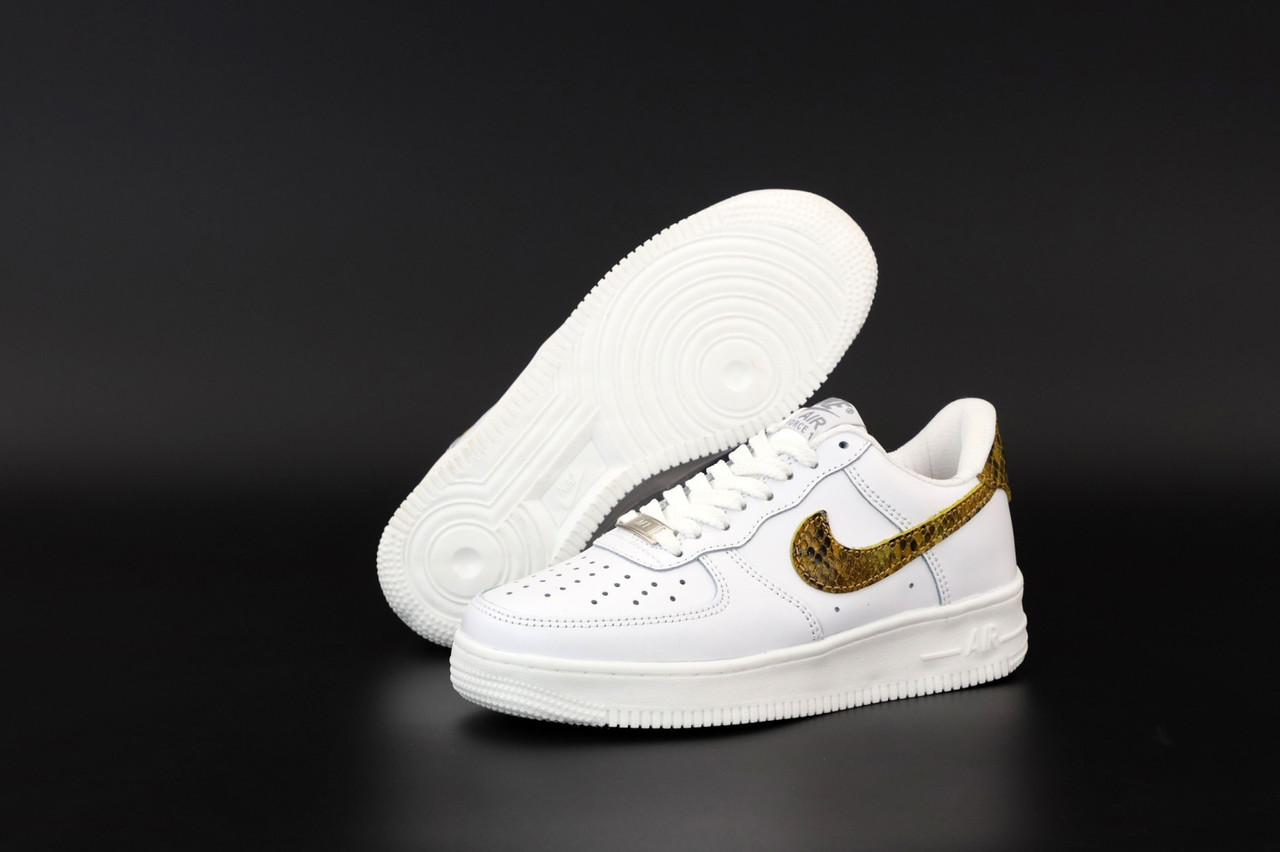 

Кроссовки Nike Air Force 1 Low White Green Snake (Кроссовки Найк Аир Форс женские и мужские размеры 36-45) 41, Белый