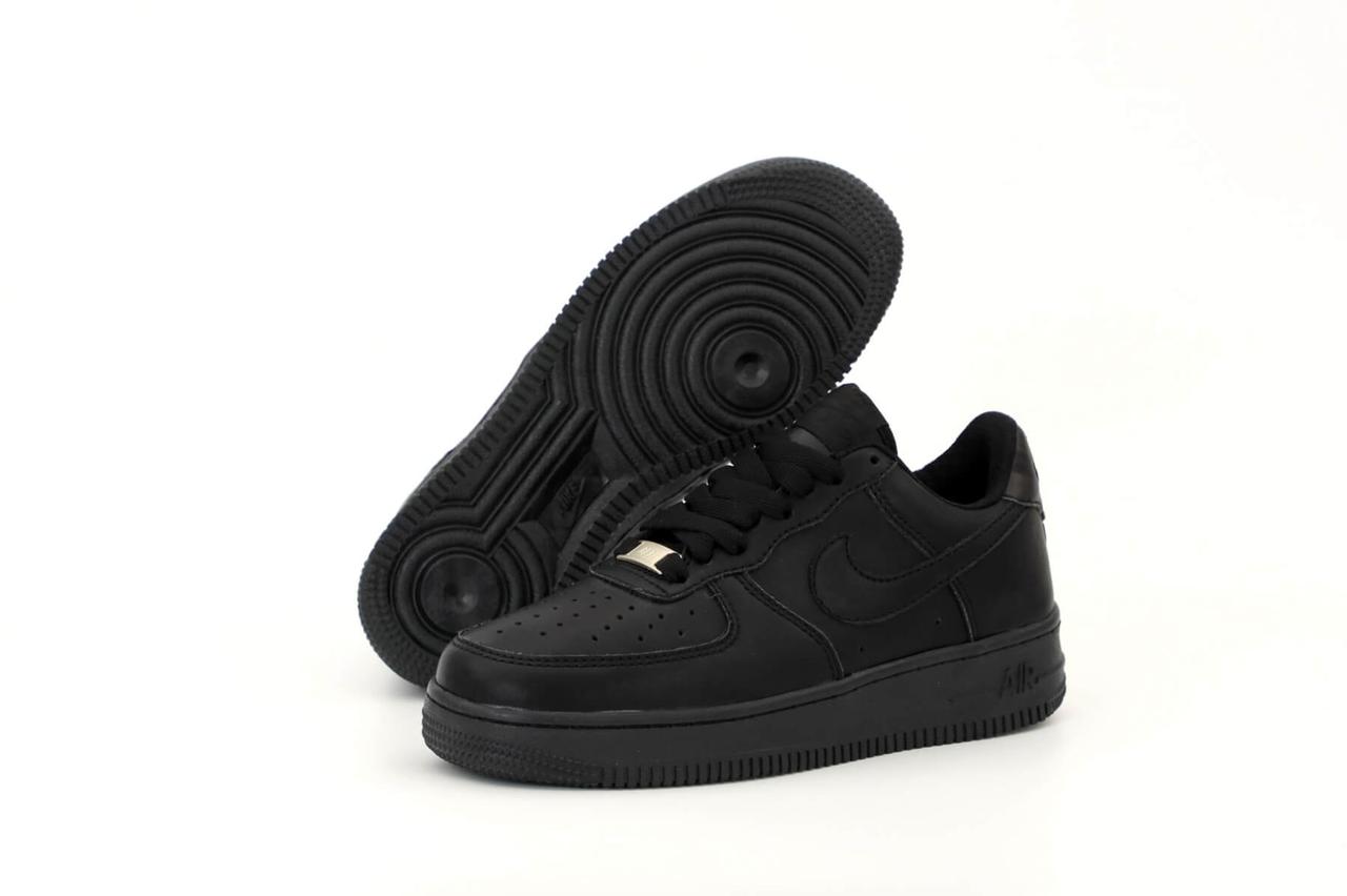 

Кроссовки Nike Air Force 1 Low Black (Черные низкие кроссовки Найк Аир Форс 1 женские и мужские 36-45) 42, Черный