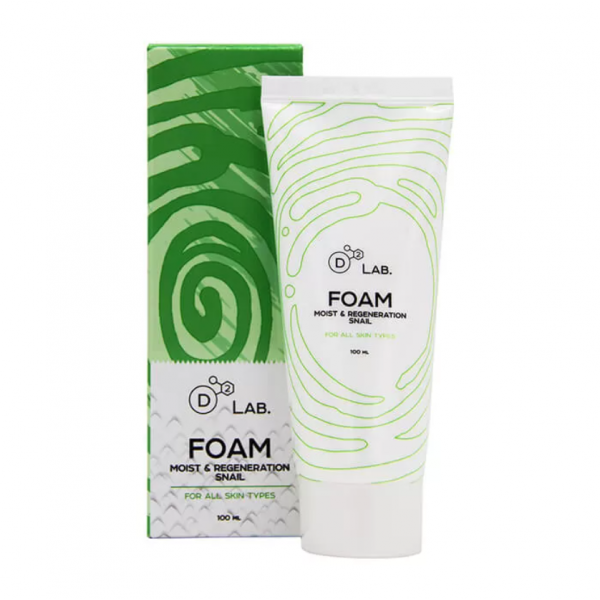 

Питательная регенерирующая пенка для умывания с муцином улитки D2 Lab Foam Moist & Regeneration Snail