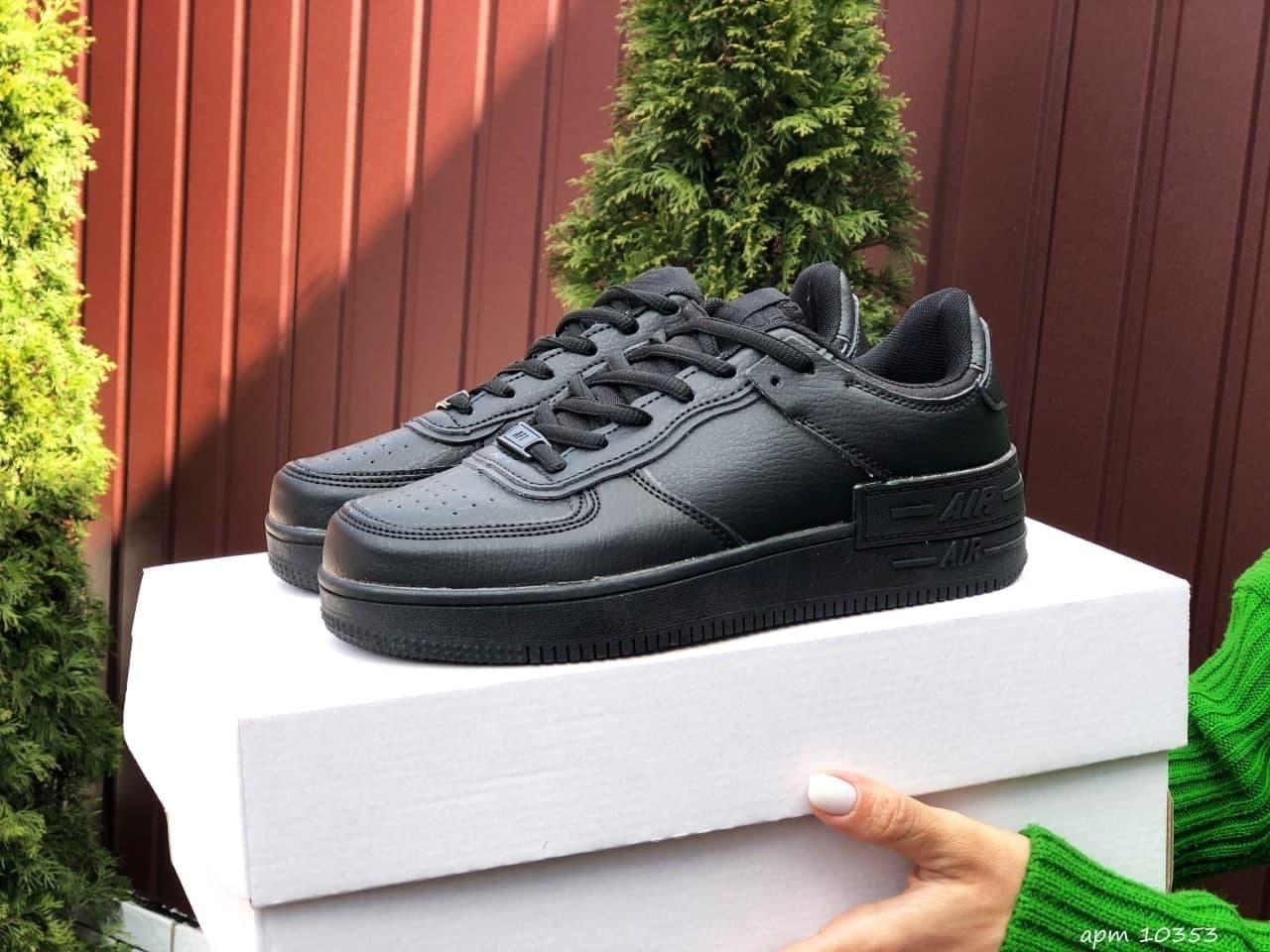 

Кроссовки женские Nike Air Force 1 Shadow (чорные). Повседневная кожаная обувь.10353 41, Черный