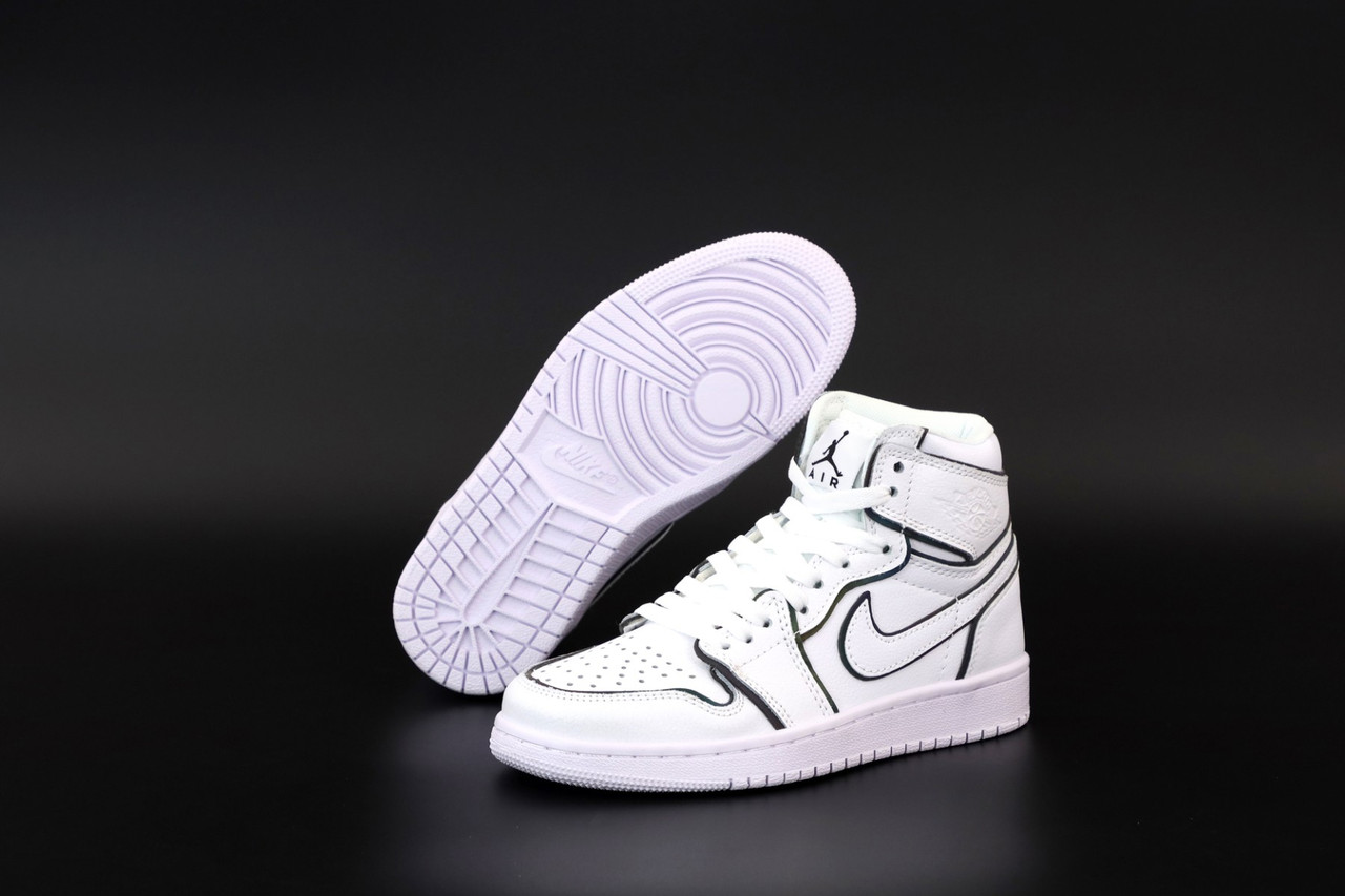 

Женские кроссовки Nike Air Jordan.White. ТОП Реплика ААА класса., Белый