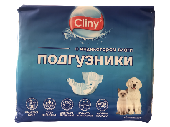 

Подгузники для кошек Cliny 3-6 кг размер S (10шт)