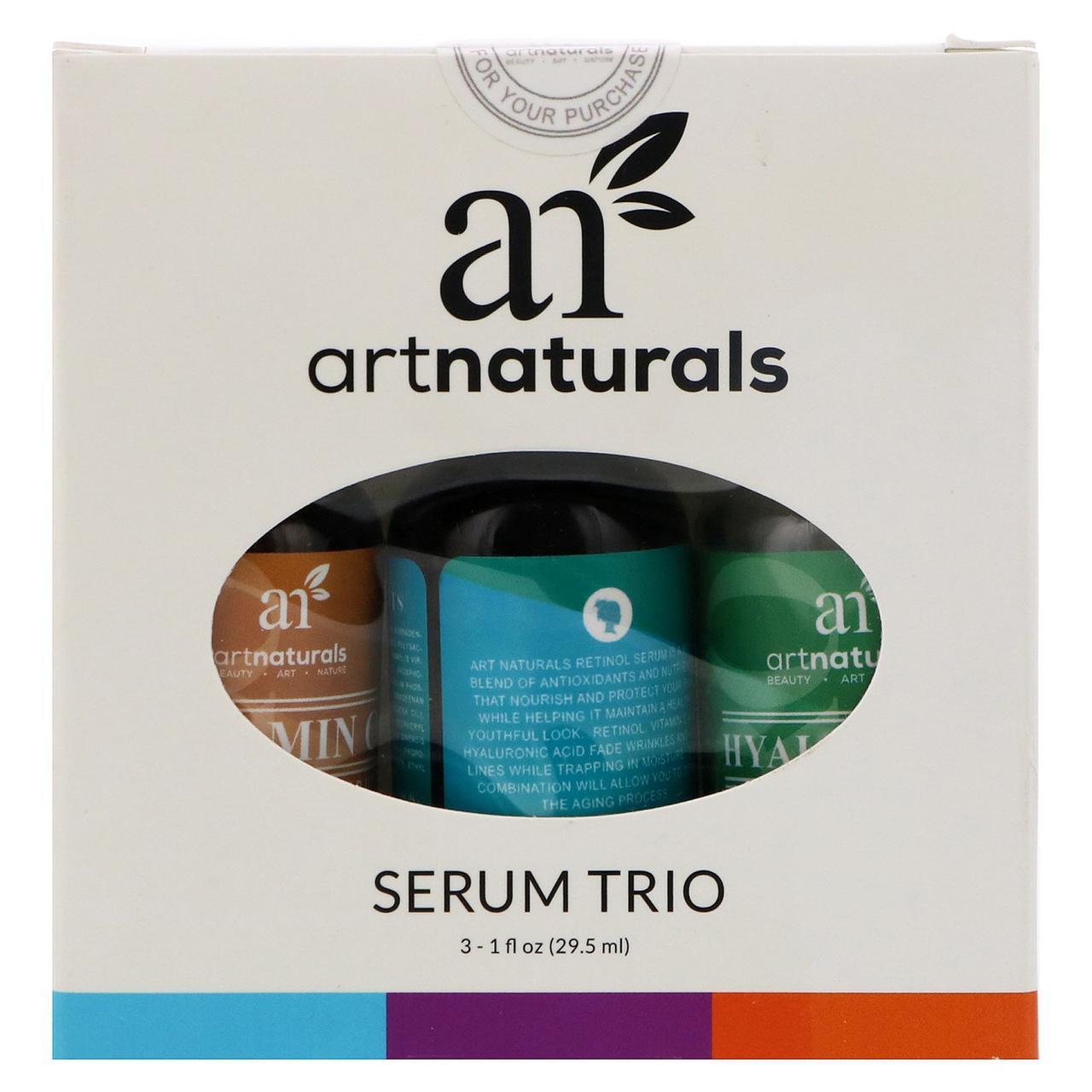 

Антивозрастной серум, набор из 3 элементов, Serum Trio Set, Anti-Aging (29.5мл каждый), Artnaturals